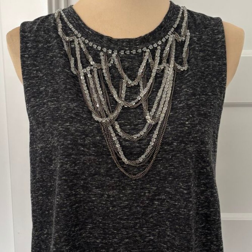 Festival Top Vintage Y2K Statement Necklace Size 10 NWT Shirt Medium Large
